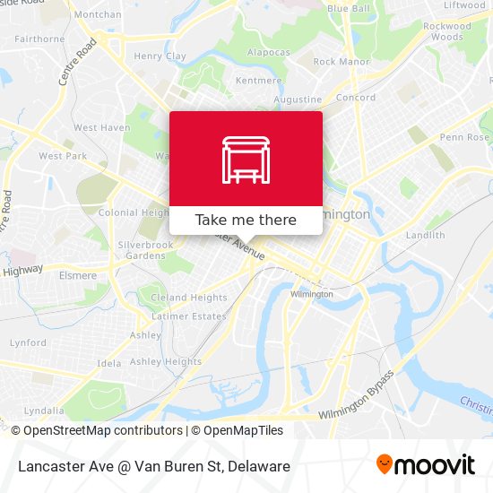Mapa de Lancaster Ave @ Van Buren St