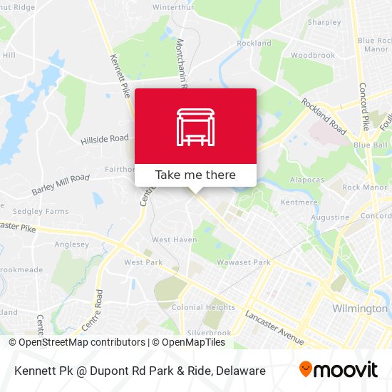 Kennett Pk @ Dupont Rd Park & Ride map