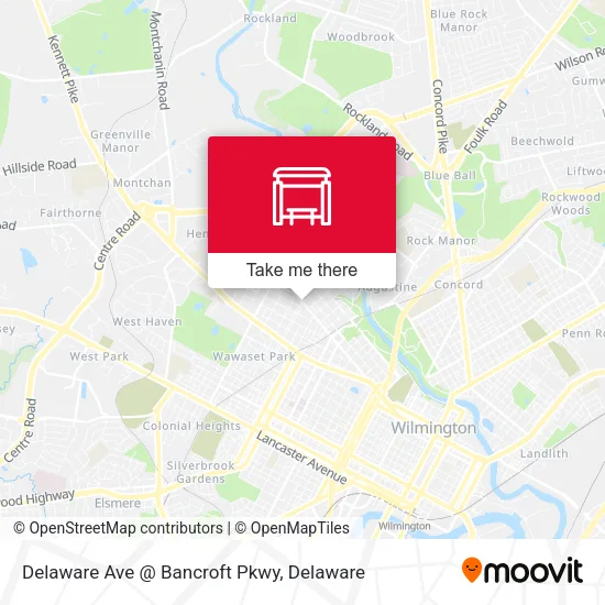 Mapa de Delaware Ave @ Bancroft Pkwy