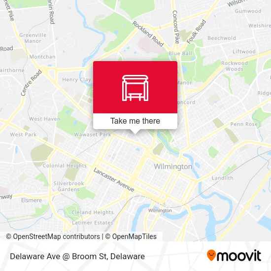 Delaware Ave @ Broom St map
