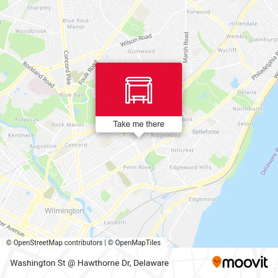 Washington St @ Hawthorne Dr map