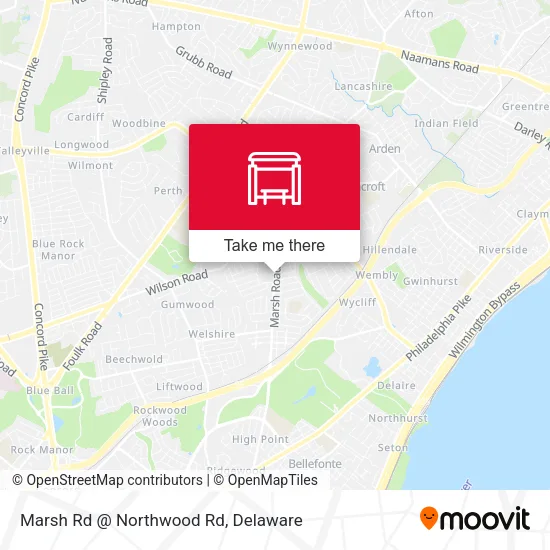 Marsh Rd @ Northwood Rd map