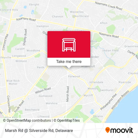 Mapa de Marsh Rd @ Silverside Rd