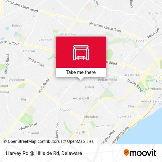 Mapa de Harvey Rd @ Hillside Rd