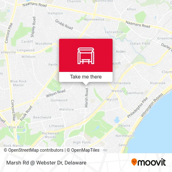 Mapa de Marsh Rd @ Webster Dr