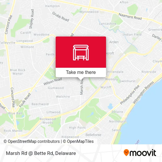 Marsh Rd @ Bette Rd map