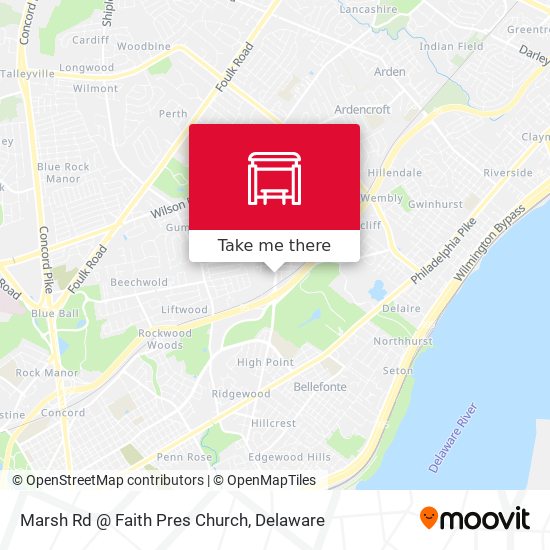 Marsh Rd @ Faith Pres Church map