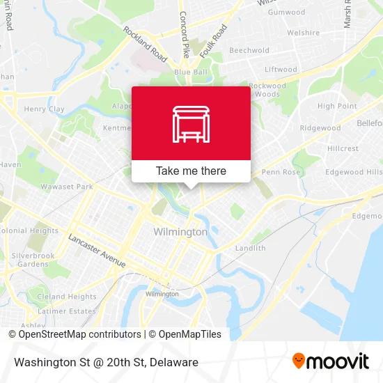 Mapa de Washington St @ 20th St