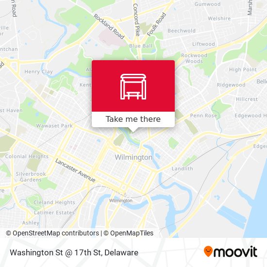Washington St @ 17th St map