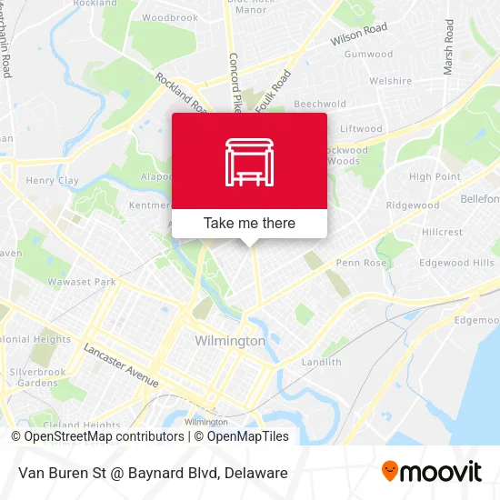 Mapa de Van Buren St @ Baynard Blvd