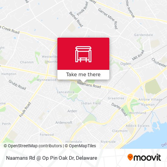 Naamans Rd @ Op Pin Oak Dr map
