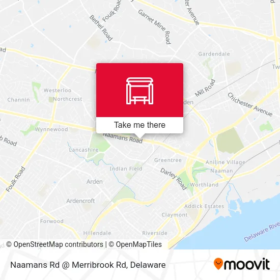 Mapa de Naamans Rd @ Merribrook Rd