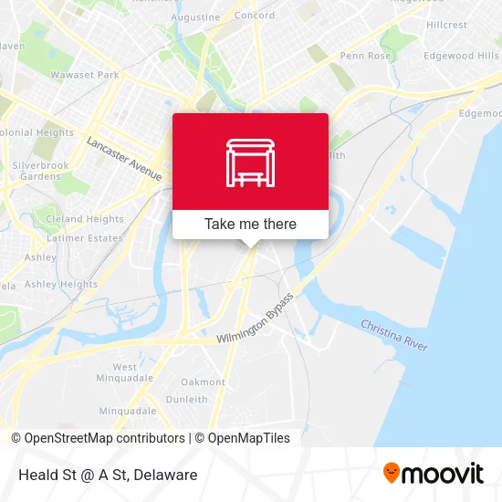Heald St @ A St map