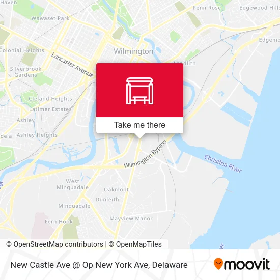 Mapa de New Castle Ave @ Op New York Ave