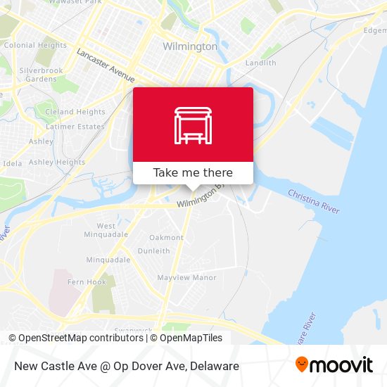 New Castle Ave @ Op Dover Ave map