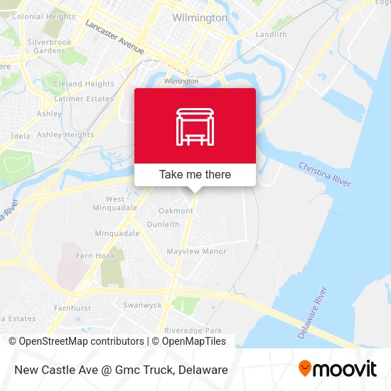 New Castle Ave @ Gmc Truck map