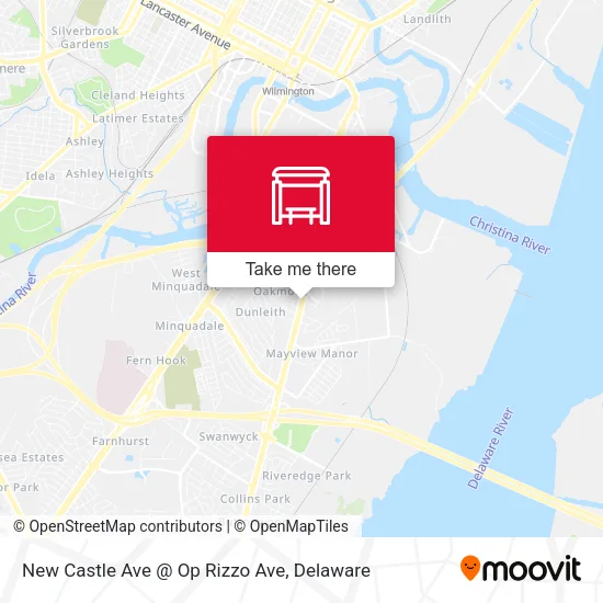 New Castle Ave @ Op Rizzo Ave map
