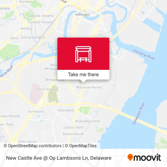 Mapa de New Castle Ave @ Op Lambsons Ln