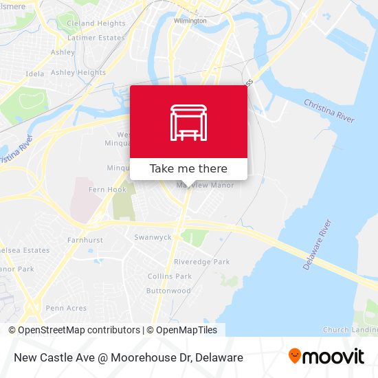 New Castle Ave @ Moorehouse Dr map