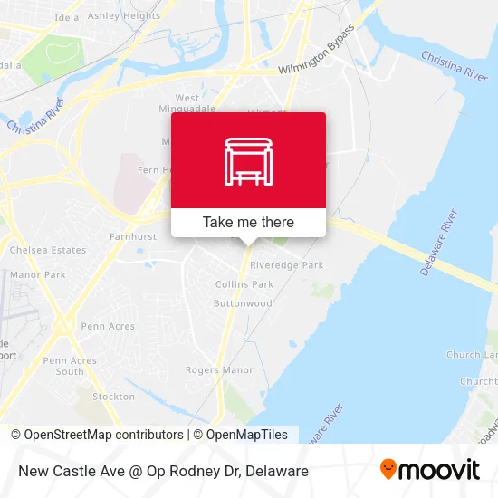 Mapa de New Castle Ave @ Op Rodney Dr