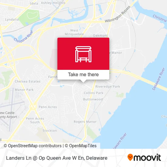 Landers Ln @ Op Queen Ave W En map