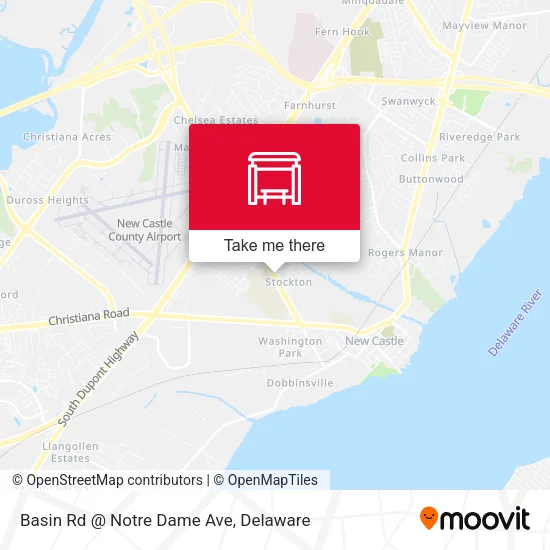 Mapa de Basin Rd @ Notre Dame Ave