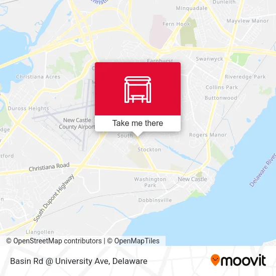 Mapa de Basin Rd @ University Ave