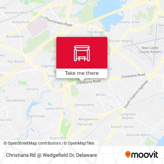 Christiana Rd @ Wedgefield Dr map