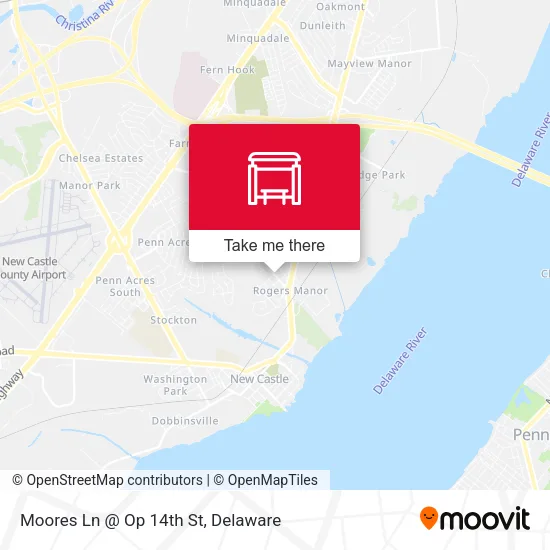 Moores Ln @ Op 14th St map