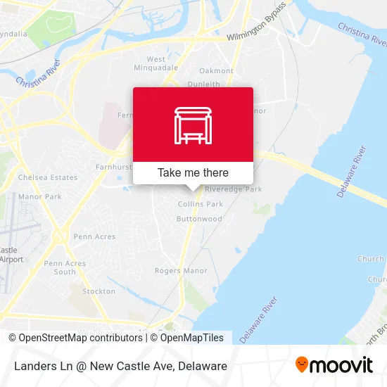 Landers Ln @ New Castle Ave map