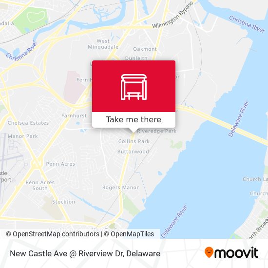Mapa de New Castle Ave @ Riverview Dr