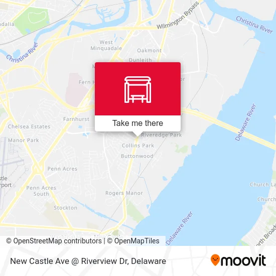 New Castle Ave @ Riverview Dr map