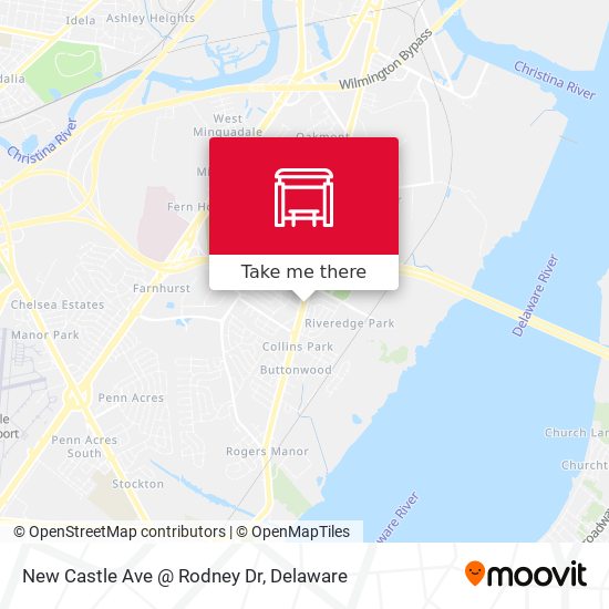 New Castle Ave @ Rodney Dr map
