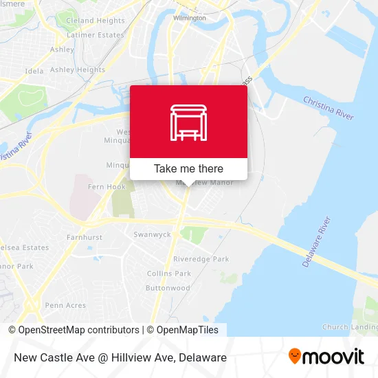 New Castle Ave @ Hillview Ave map