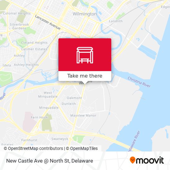 Mapa de New Castle Ave @ North St
