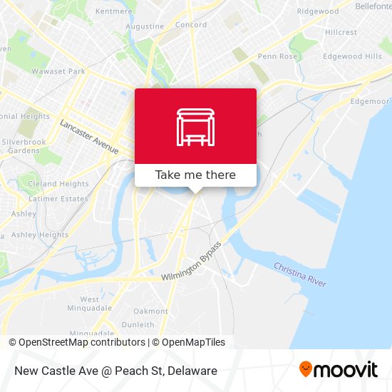 New Castle Ave @ Peach St map