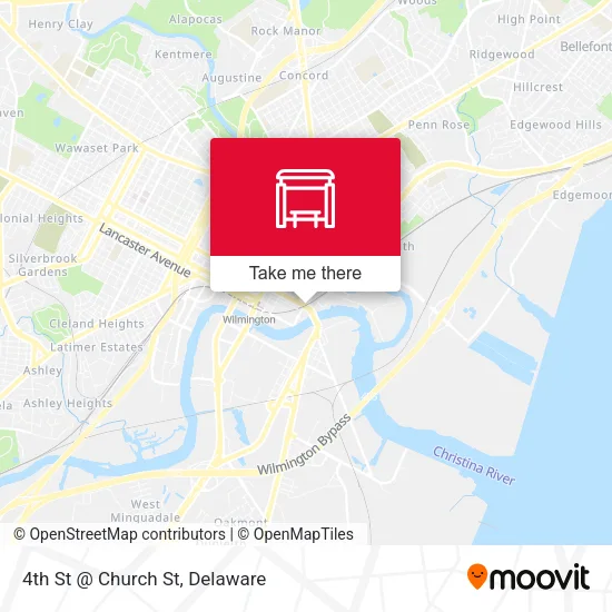 Mapa de 4th St @ Church St
