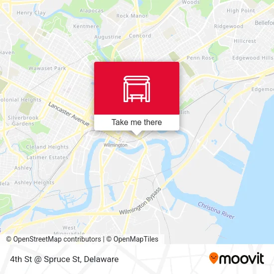 Mapa de 4th St @ Spruce St
