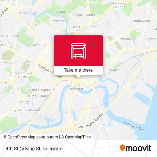 4th St @ King St map