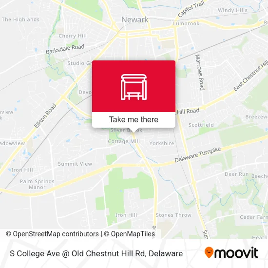 Mapa de S College Ave @ Old Chestnut Hill Rd
