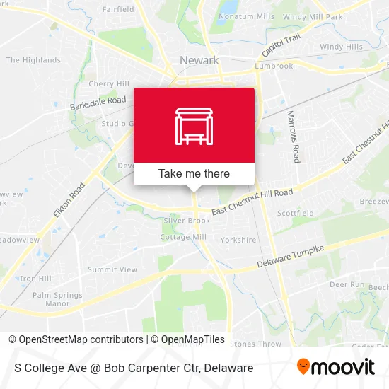 Mapa de S College Ave @ Bob Carpenter Ctr