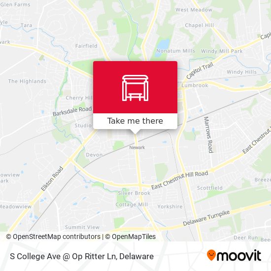 S College Ave @ Op Ritter Ln map