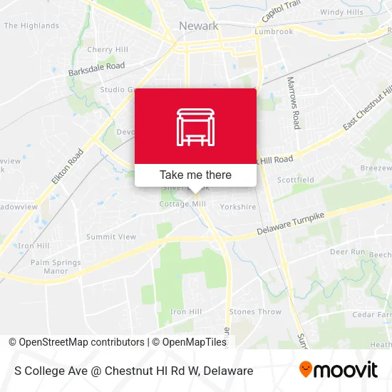 Mapa de S College Ave @ Chestnut Hl Rd W