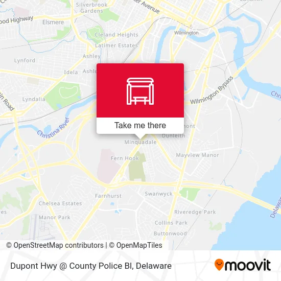 Dupont Hwy @ County Police Bl map