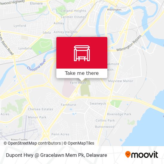 Dupont Hwy @ Gracelawn Mem Pk map