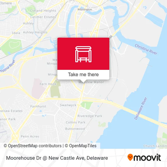 Moorehouse Dr @ New Castle Ave map