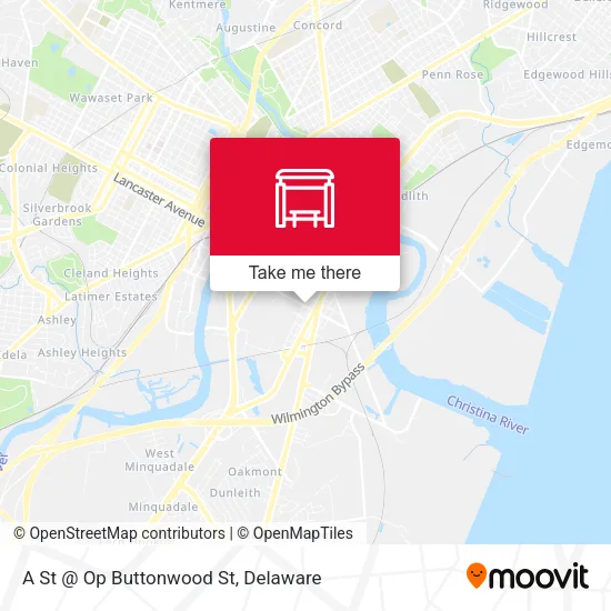 A St @ Op Buttonwood St map