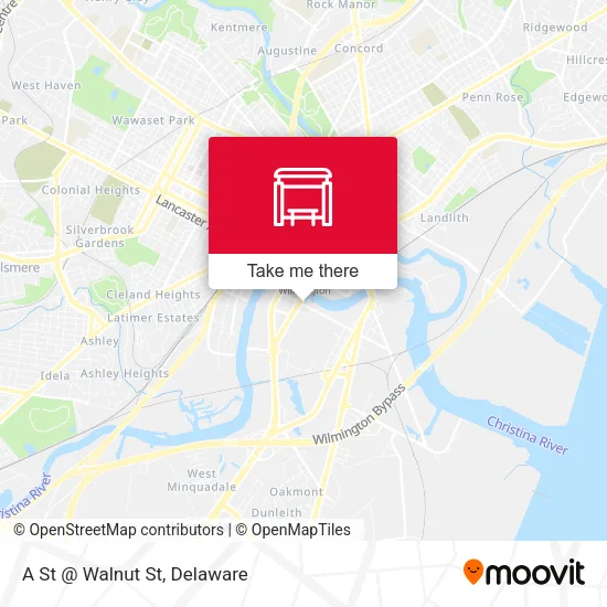 A St @ Walnut St map