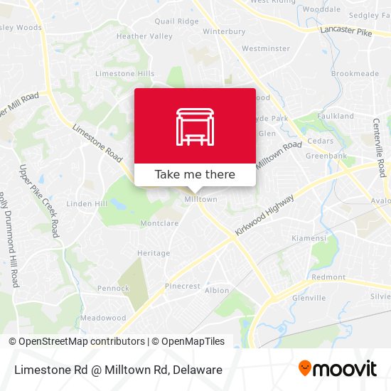 Limestone Rd @ Milltown Rd map