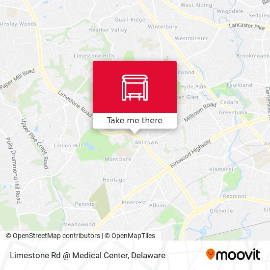 Limestone Rd @ Medical Center map